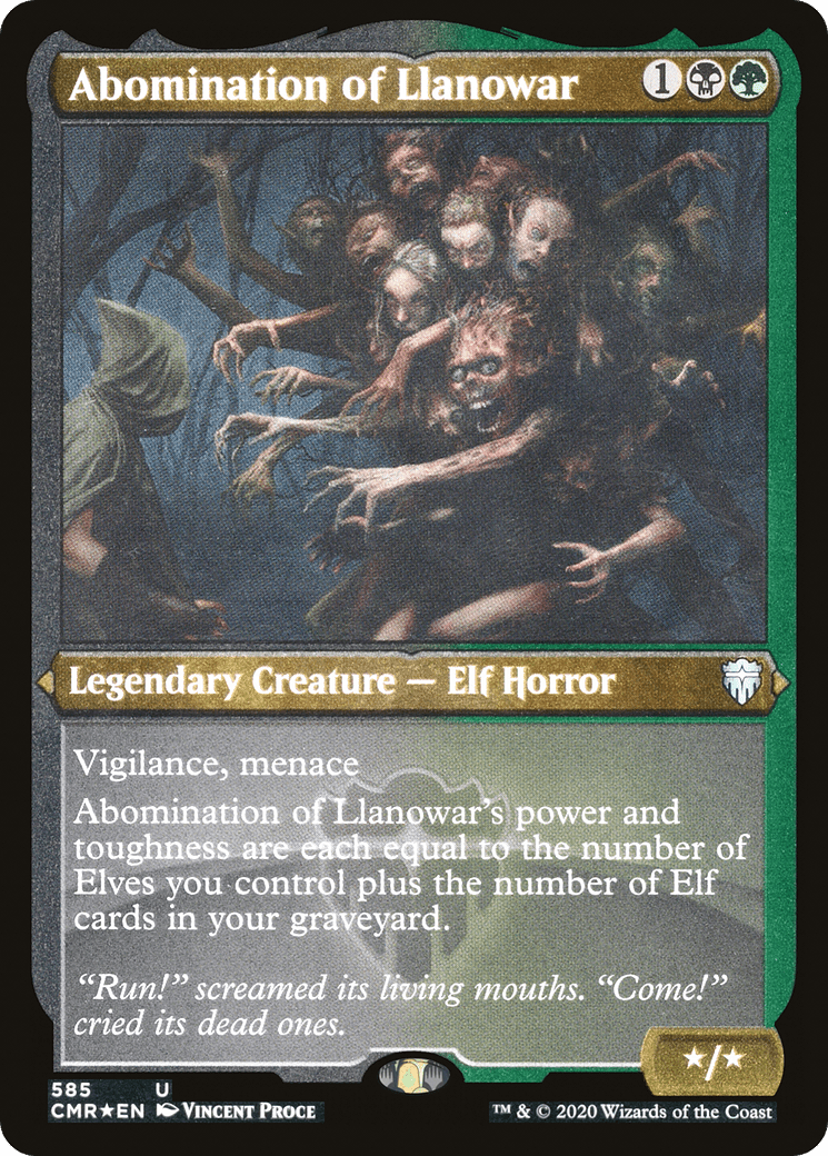 Abomination of Llanowar (585) [Commander Legends]  Foil
