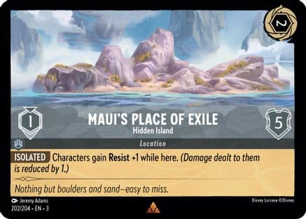 Maui's Place of Exile - Hidden Island (202/204) [Into the Inklands] Cold Foil