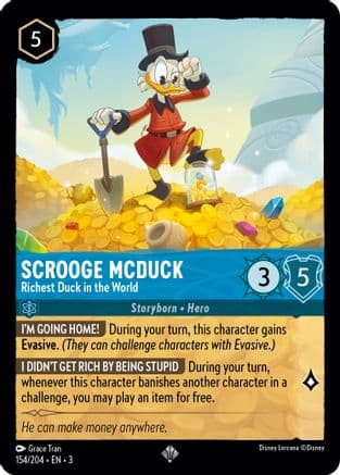 Scrooge McDuck - Richest Duck in the World (154/204) [Into the Inklands] Cold Foil
