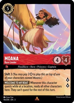 Moana - Born Leader (116/204) [Into the Inklands] Cold Foil