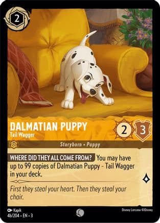 Dalmatian Puppy - Tail Wagger (4b) (4b/204) [Into the Inklands] Cold Foil