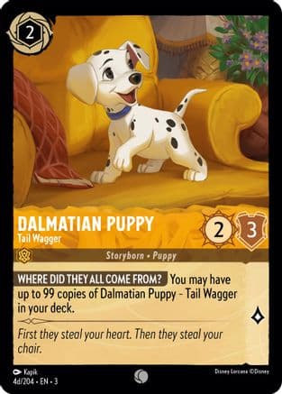 Dalmatian Puppy - Tail Wagger (4d) (4d/204) [Into the Inklands] Cold Foil