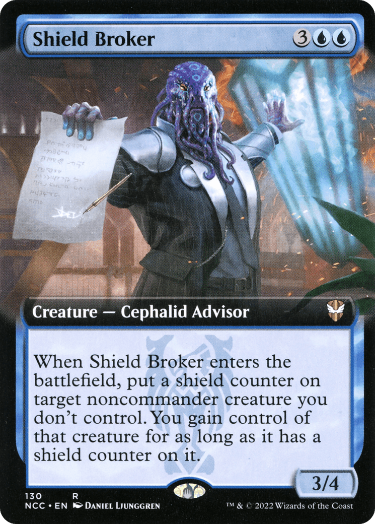 Shield Broker (Extended Art) [Streets of New Capenna Commander]