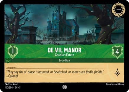 De Vil Manor - Cruella's Estate (100/204) [Into the Inklands] Cold Foil