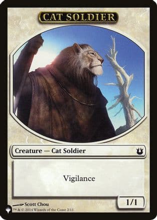 Cat Soldier // Warrior Double-Sided Token |  (2 // 17) [The List Reprints]