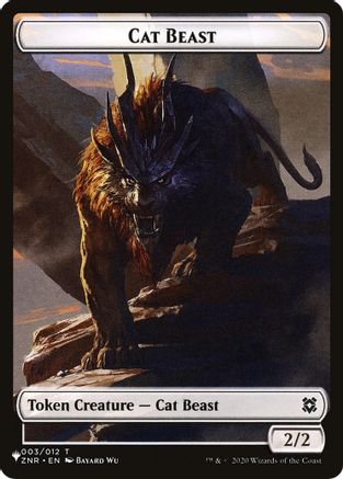 Cat Beast // Shapeshifter (002) Double-Sided Token |  (3 // 2) [The List Reprints]