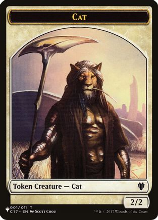 Cat (001) // Citizen Double-Sided Token |  (1 // 12) [The List Reprints]