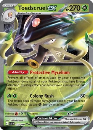 Toedscruel ex 005/091  - Holofoil SV Paldean Fates - Double Rare