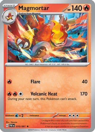 Magmortar (010/091) [Scarlet & Violet: Paldean Fates] Reverse Holofoil