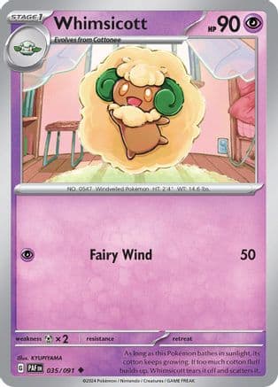 Whimsicott 035  SV Paldean Fates - Uncommon