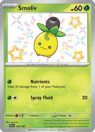 Smoliv 102- SV Paldean Fates Holofoil