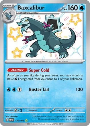 Baxcalibur 130- SV Paldean Fates Holofoil