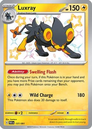 Luxray 137- SV Paldean Fates Holofoil