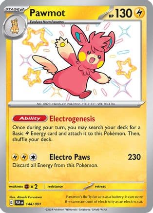 Pawmot 144- SV Paldean Fates Holofoil