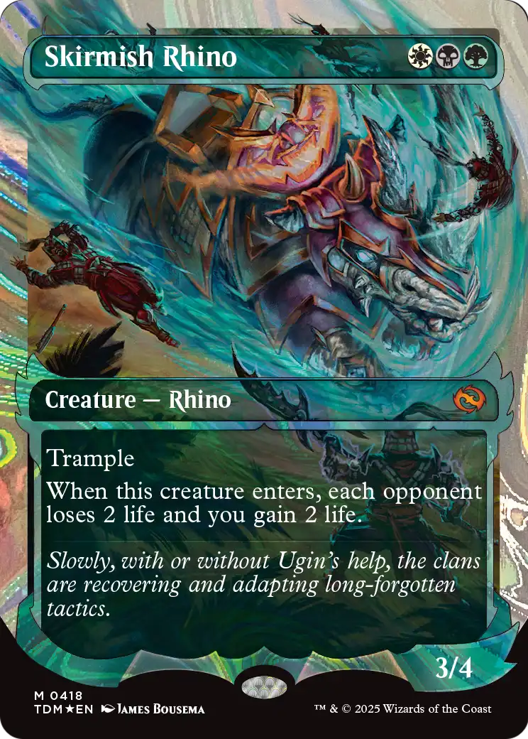 Skirmish Rhino (Halo Foil) (418) [Tarkir: Dragonstorm]  Foil