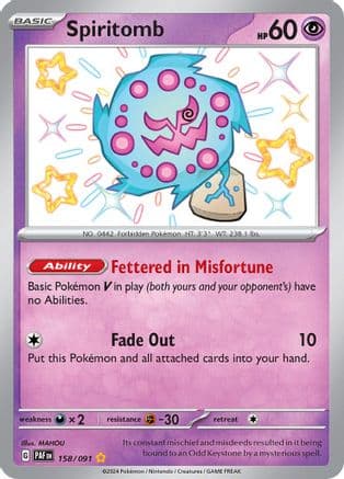 Spiritomb 158- SV Paldean Fates Holofoil
