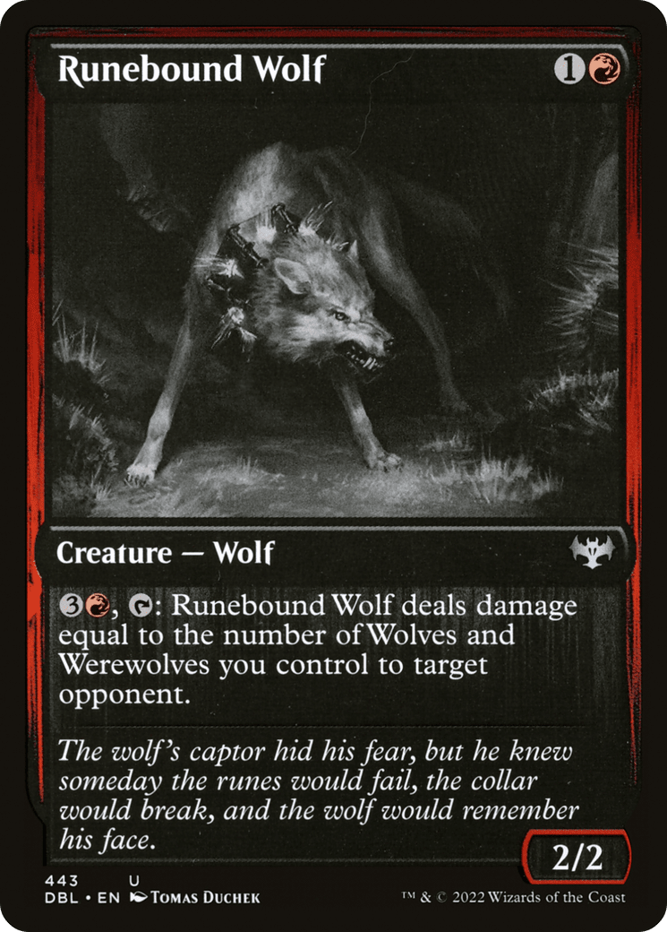Runebound Wolf [Innistrad: Double Feature] Foil