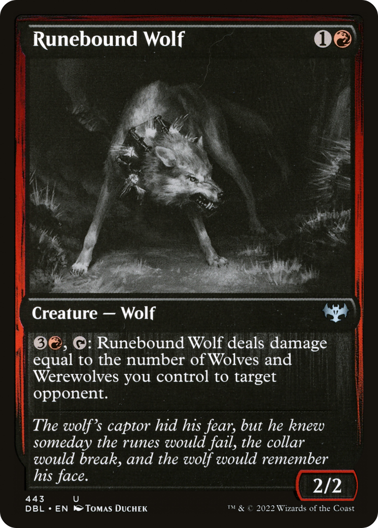 Runebound Wolf [Innistrad: Double Feature] Foil
