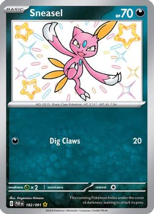 Sneasel 182- SV Paldean Fates Holofoil