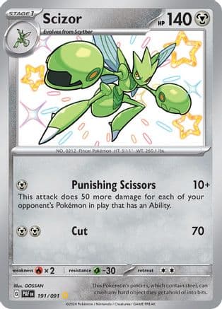 Scizor 191  - Holofoil SV Paldean Fates - Shiny Rare
