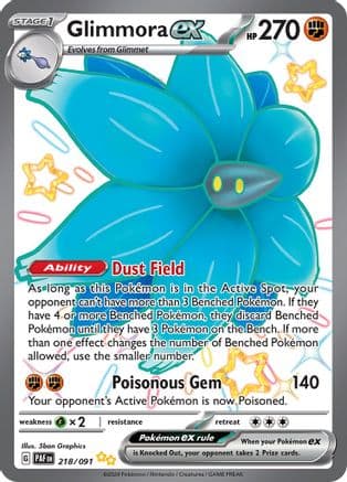 Glimmora ex 218- SV Paldean Fates Holofoil