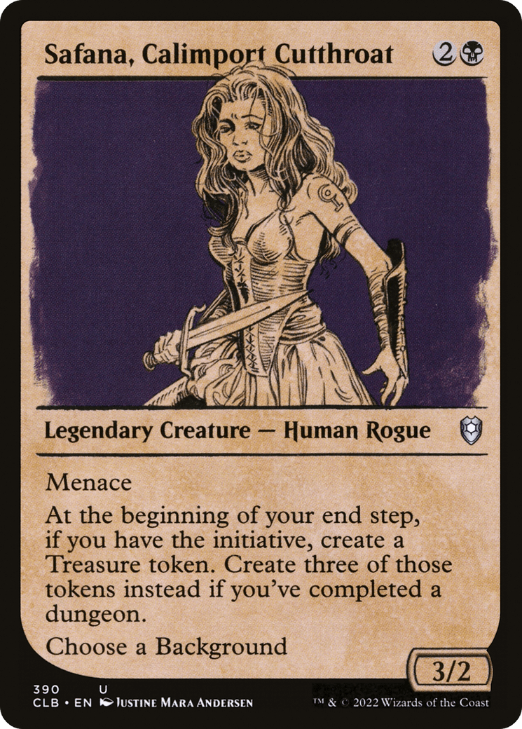 Safana, Calimport Cutthroat (Showcase) [Commander Legends: Battle for Baldur's Gate] Foil