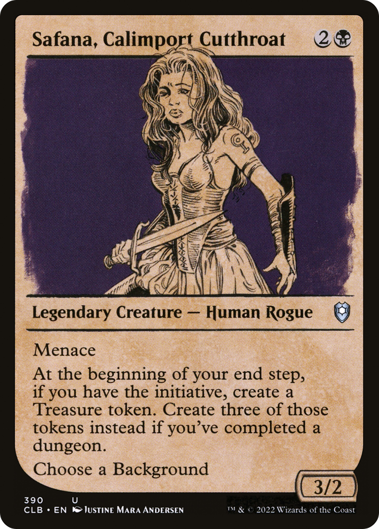 Safana, Calimport Cutthroat (Showcase) [Commander Legends: Battle for Baldur's Gate] Foil