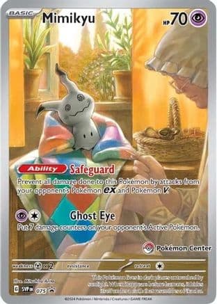 Mimikyu (Pokemon Center Exclusive) 075- SV Scarlet & Violet Promo Cards Holofoil