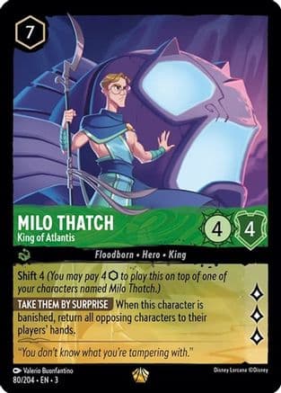 Milo Thatch - King of Atlantis (80/204) [Into the Inklands] Cold Foil