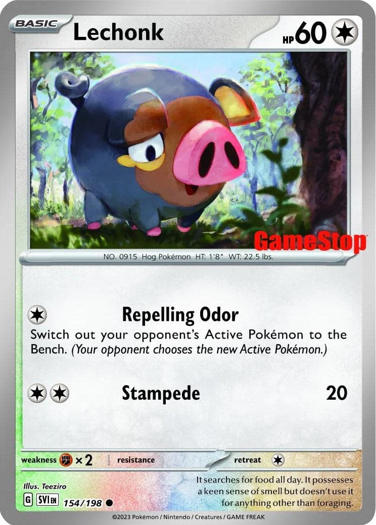 Lechonk (GameStop Promo) 154/198 - Miscellaneous Cards & Products Reverse Holofoil