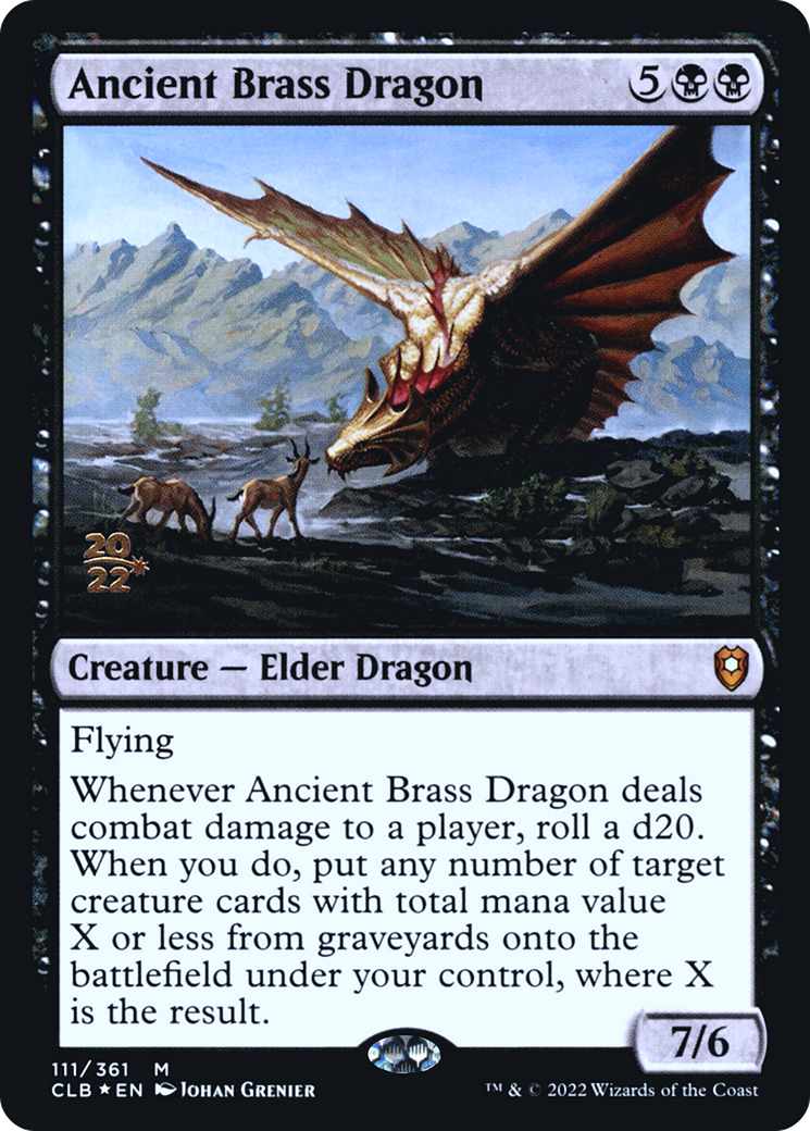 Ancient Brass Dragon (PCLB-111S) - Battle for Baldur's Gate Promos Foil