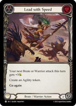Lead with Speed (Red) (OLA018) - Blitz Deck: Heavy Hitters - Olympia