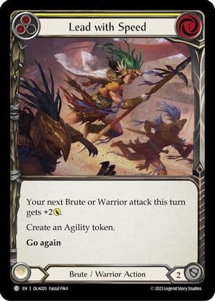 Lead with Speed (Yellow) (OLA020) - Blitz Deck: Heavy Hitters - Olympia