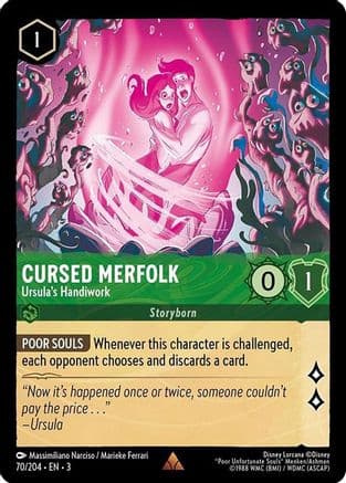 Cursed Merfolk - Ursula's Handiwork (70/204) [Into the Inklands] Cold Foil