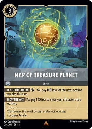 Map of Treasure Planet (201/204) [Into the Inklands] Cold Foil