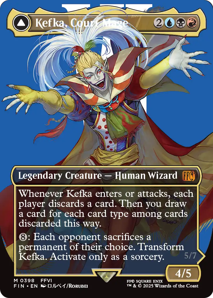 Kefka, Court Mage (Borderless) (0398) (398) [FINAL FANTASY]  Foil