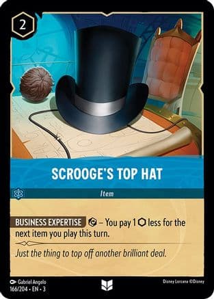 Scrooge's Top Hat (166/204) [Into the Inklands] Cold Foil