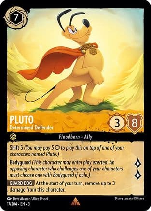 Pluto - Determined Defender (17/204) [Into the Inklands] Cold Foil
