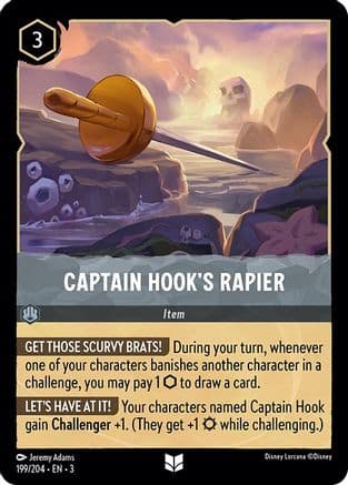 Captain Hook's Rapier (199/204) [Into the Inklands] Cold Foil