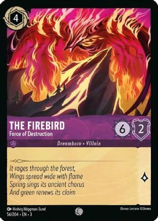 The Firebird - Force of Destruction (56/204) [Into the Inklands] Cold Foil