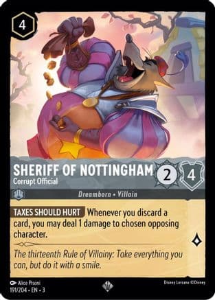 Sheriff of Nottingham - Corrupt Official (191/204) [Into the Inklands] Cold Foil