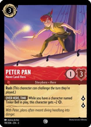 Peter Pan - Never Land Hero (119/204) [Into the Inklands] Cold Foil