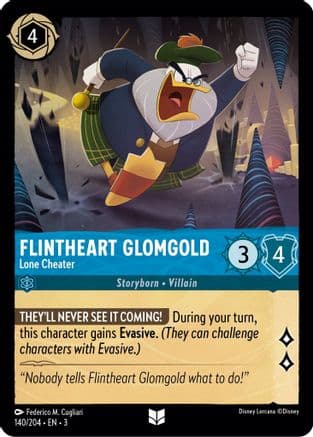 Flintheart Glomgold - Lone Cheater (140/204) [Into the Inklands] Cold Foil