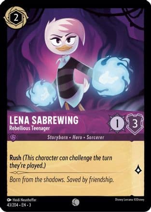 Lena Sabrewing - Rebellious Teenager (43/204) [Into the Inklands] Cold Foil