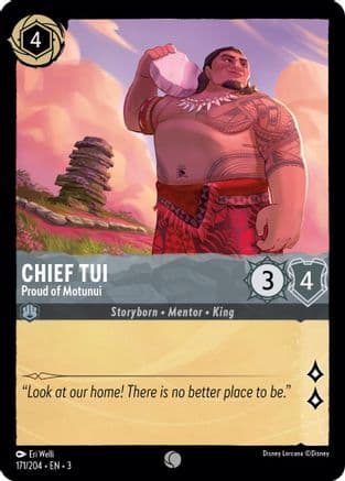 Chief Tui - Proud of Motunui (171/204) [Into the Inklands] Cold Foil
