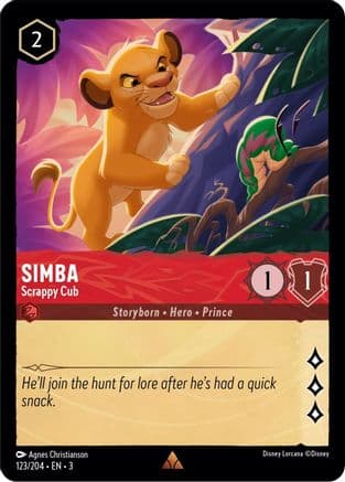 Simba - Scrappy Cub (123/204) [Into the Inklands] Cold Foil