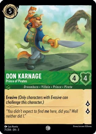 Don Karnage - Prince of Pirates (71/204) [Into the Inklands] Cold Foil