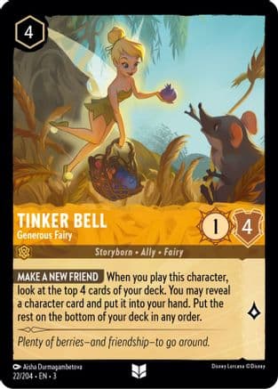 Tinker Bell - Generous Fairy (22/204) [Into the Inklands] Cold Foil