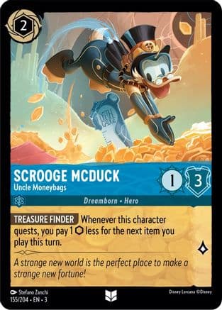 Scrooge McDuck - Uncle Moneybags (155/204) [Into the Inklands] Cold Foil