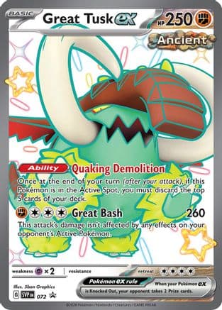 Great Tusk ex 072- SV Scarlet & Violet Promo Cards Holofoil